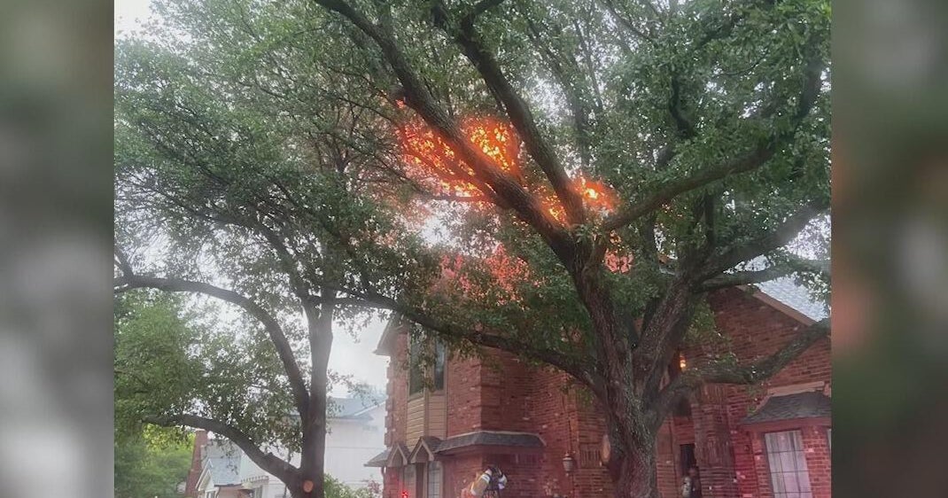 Lightning strikes during North Texas storms spark structure fires