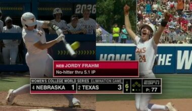 CLUTCH HR saves Texas softball's season in WCWS elimination game | FULL FINISH