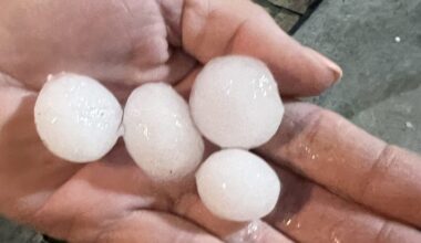 Gallery: Hail falls in Houston amid storms