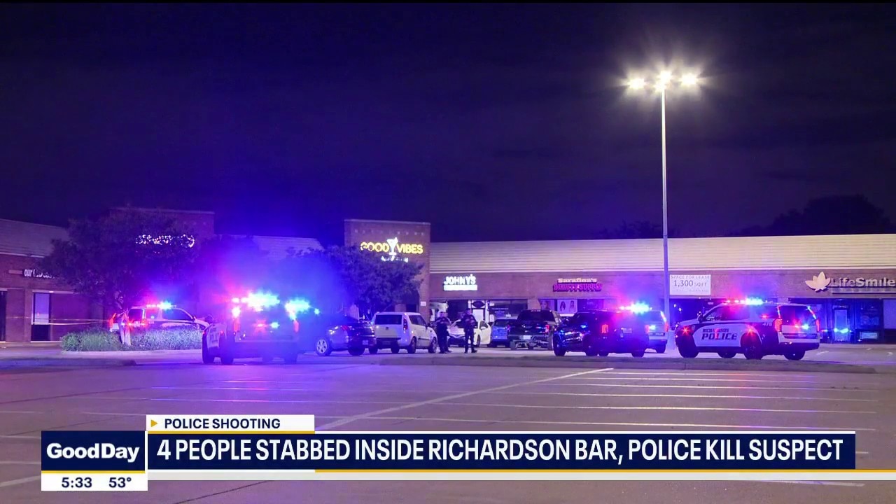 4 people stabbed inside Richardson bar, police kill suspect