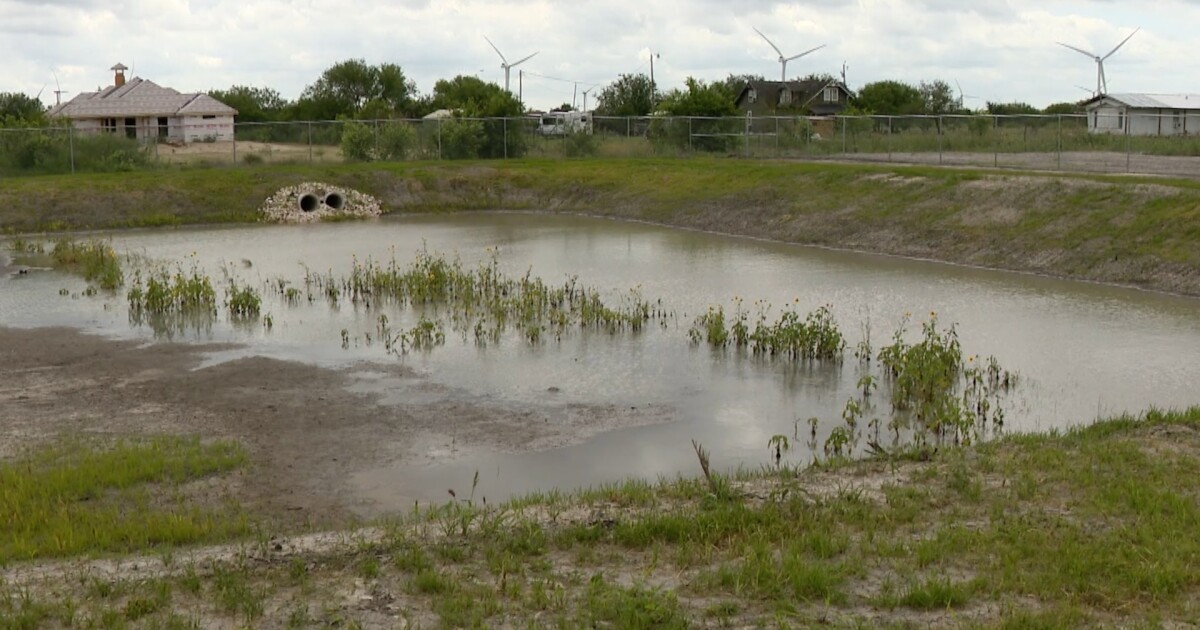 Petronila drainage pond completed to reduce flood risk