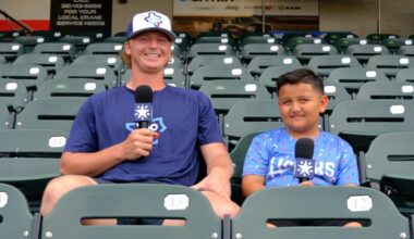 KRIS 6 Hooks Kid Reporter Jason Martinez interviews pitcher Bryce Mayer