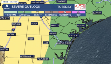 Strong to severe storms possible tonight across Coastal Bend
