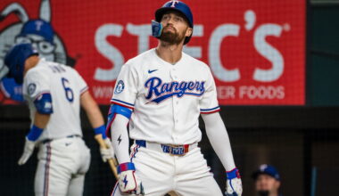 Pederson caps 8-run 1st as Rangers beat Astros 10-7 a night after Houston's no-hitter