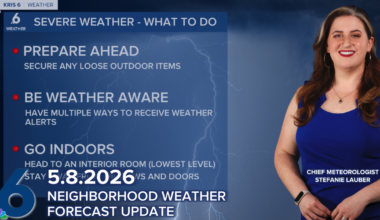 Overnight storms are possible across the Coastal Bend— here's what to know.