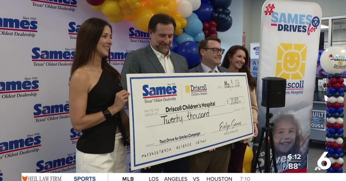 Sames Dealerships gives $20K to Driscoll Children's Hospital