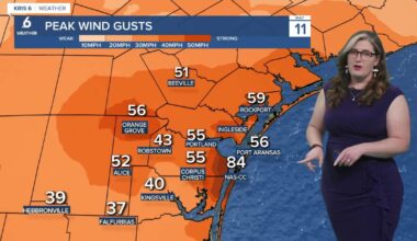 Warm, windy, and humid conditions return to the Coastal Bend