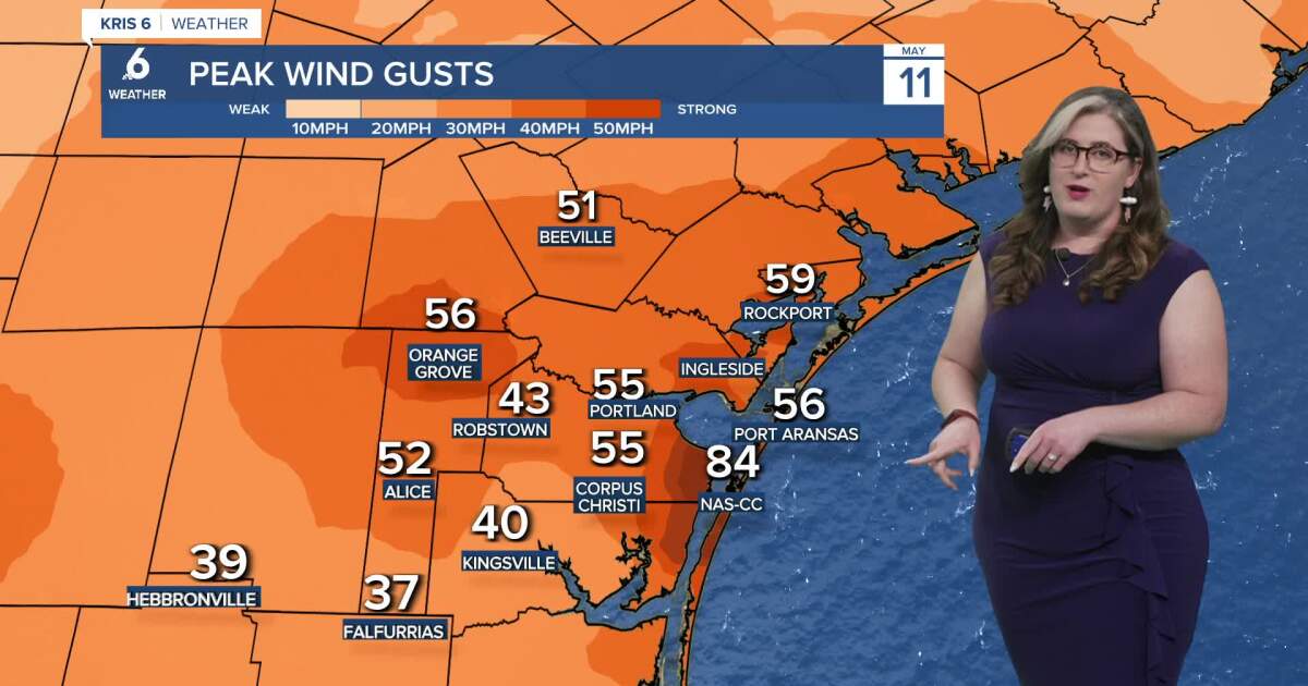 Warm, windy, and humid conditions return to the Coastal Bend