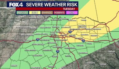 Dallas weather: Severe storm threat increases ahead of Tuesday night cold front