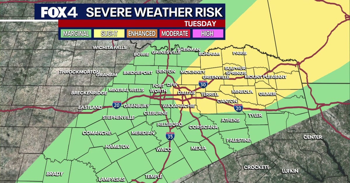 Dallas weather: Severe storm threat increases ahead of Tuesday night cold front
