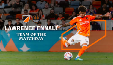 Forward Lawrence Ennali named to MLSSoccer.com Team of the Matchday after scoring a match-winning goal