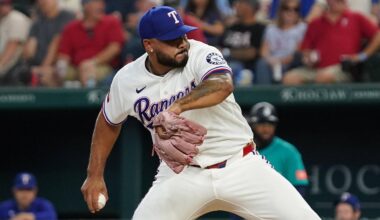 Rangers Reliever Luis Curvelo Leaves Guardians Game After Potential Injury