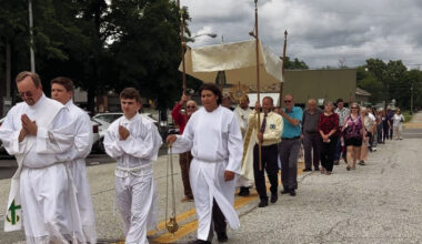 First Corpus Christi procession in Yellville Square