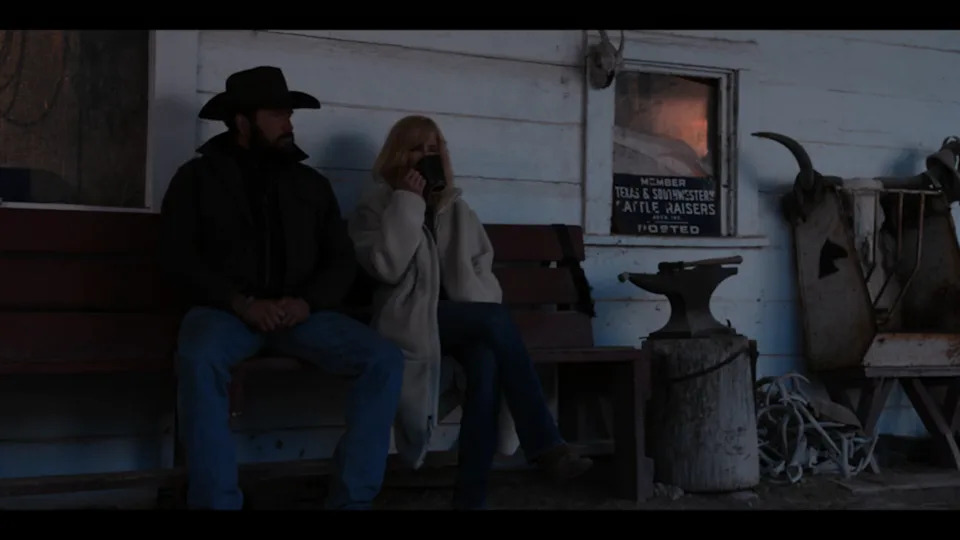 A sign for the Texas & Southwestern Cattle Raisers Association appears in “Dutton Ranch” season 1, episode 8.