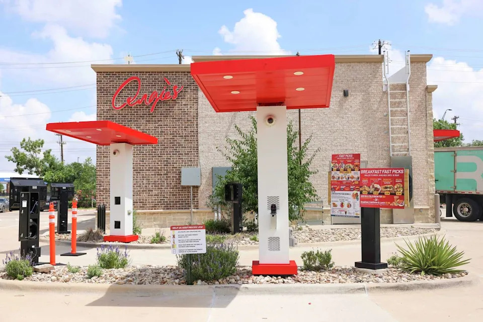 Angie’s has a drive-through, which means customers don't have to get out of their cars to order "luxury" foods like lobster and steak, the co-founders said. (Shafkat Anowar/The Dallas Morning News)