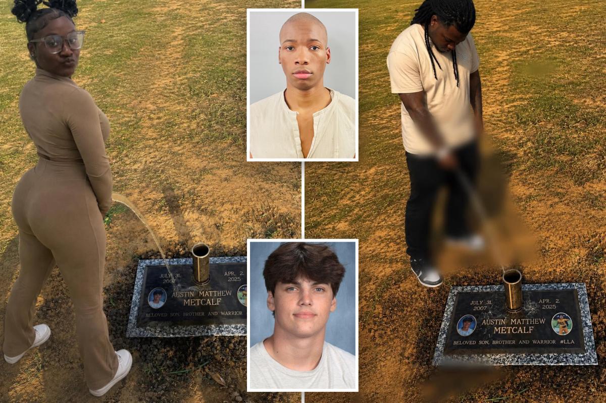 Trolls post doctored pics showing them urinating on Austin Metcalf's grave