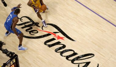 The trophy returns: NBA releases images of how Finals courts will look in San Antonio, New York
