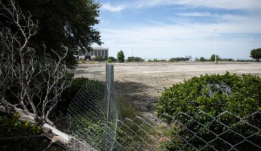 The site of the demolished Valley View Mall is fenced off May 29 in Dallas.