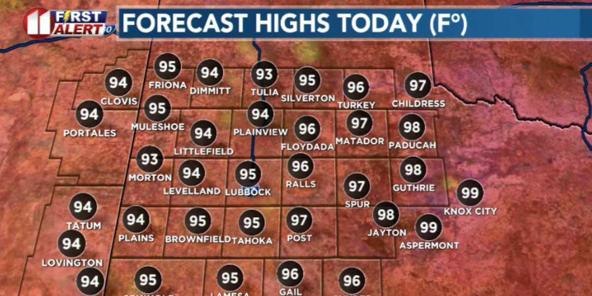 More above average heat, slim chances for isolated storms Monday before pattern changes