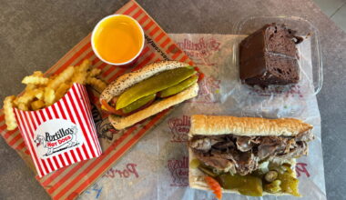Tray of food at the new Portillo's in Schertz, Texas, on June 1, 2026. A rep for the chain previously told MySA the grand opening party for its first San Antonio-area location will take place June 9, 2026.