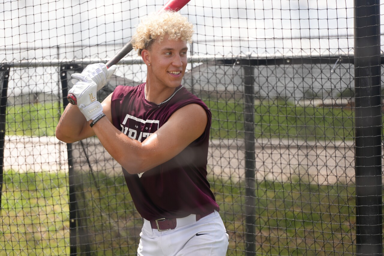 London junior shortstop Aiden Salinas