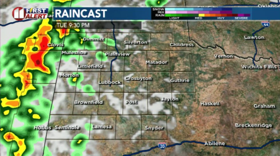 Storms tonight may start near the TX/NM state line