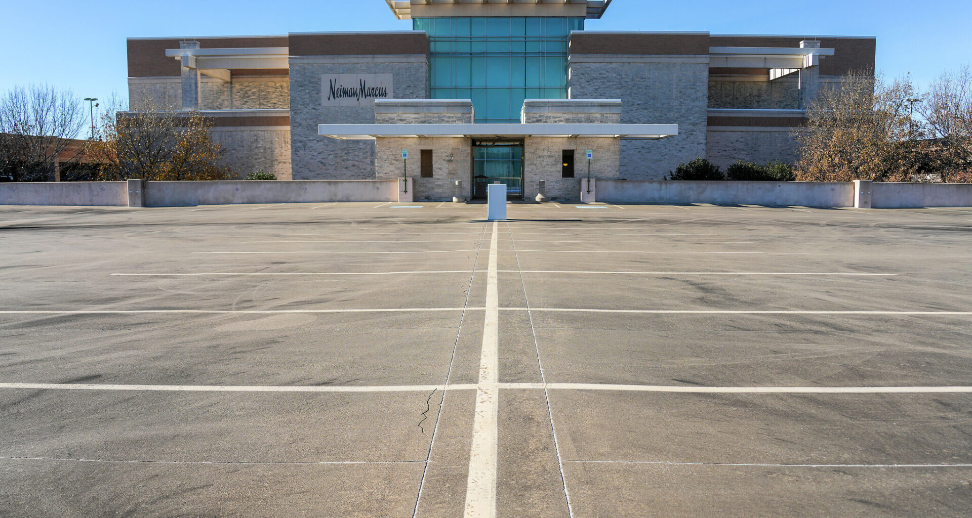 The Neiman Marcus is seen with empty spots in the parking garage at The Shops at Willow Bend on Thursday, Feb. 5, 2026, in Plano.