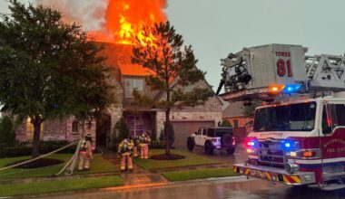Katy-area house fire possibly sparked by lightning