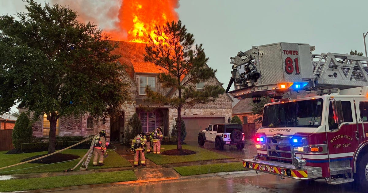 Katy-area house fire possibly sparked by lightning