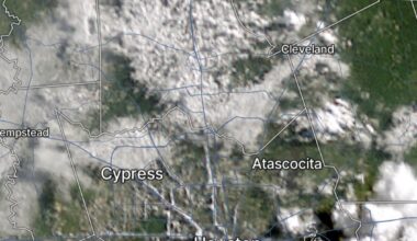 Did Houston's traffic just create a micro-weather system?