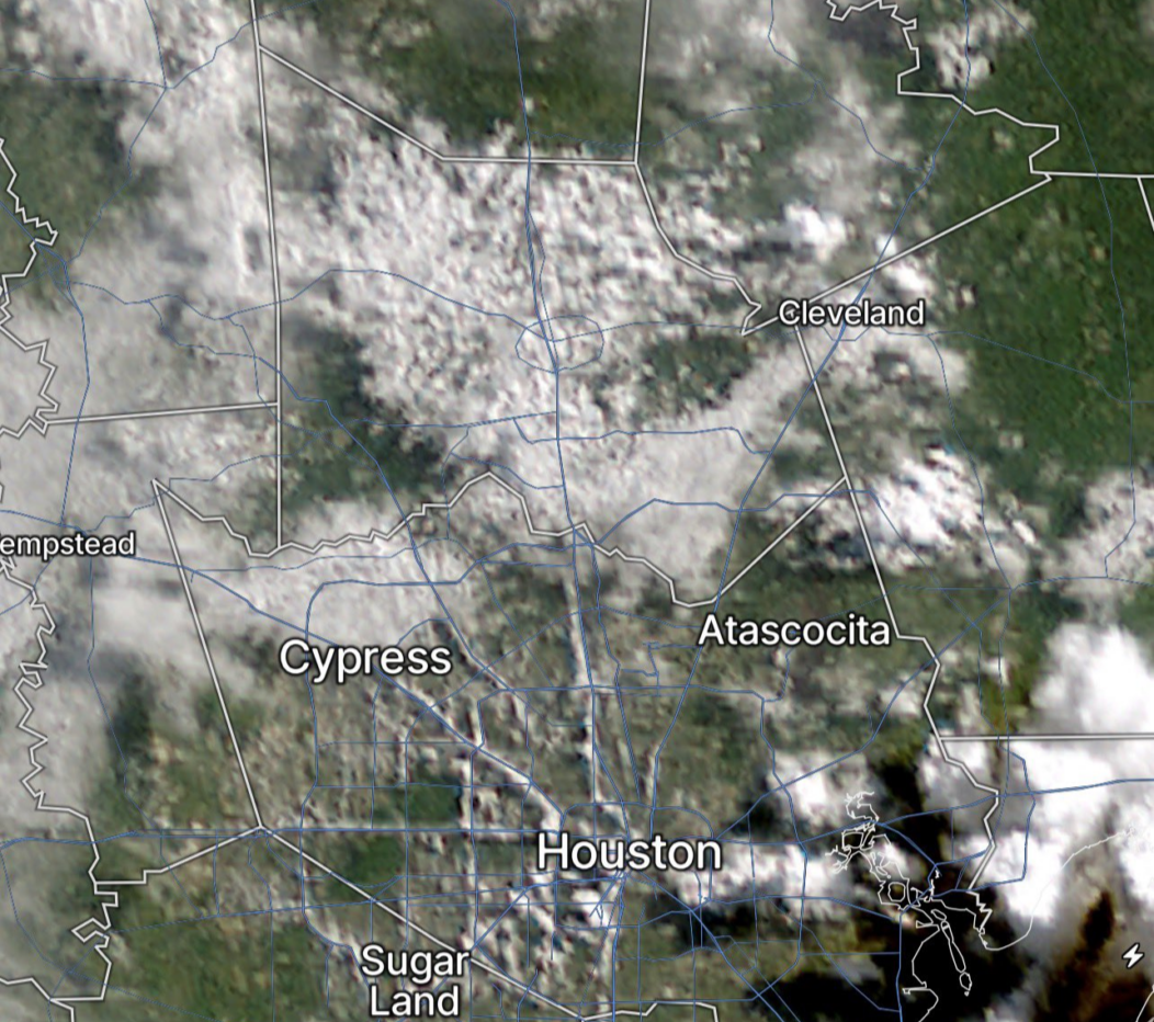 Did Houston's traffic just create a micro-weather system?