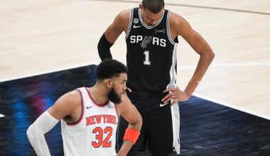 Wembanyama scores 26 but struggles from field in NBA Finals debut as Spurs fall to Knicks in Game 1