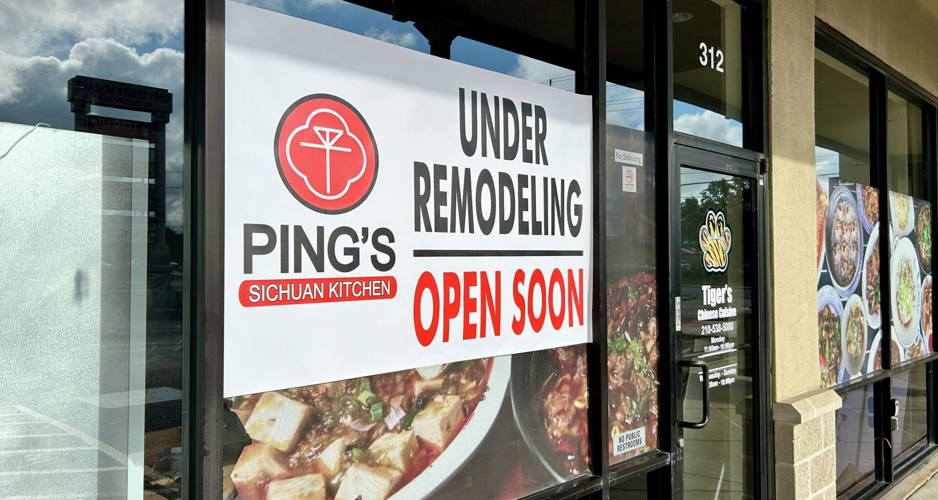 Ping's Sichuan Kitchen is taking over the former Tiger Chinese Cuisine space. 