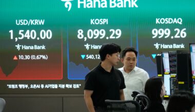 Asian shares drop, with South Korea's Kospi down more than 5%
