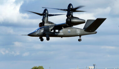 Pilots demonstrated the capabilities of the V-280 Valor tilt-rotor aircraft Thursday at the Bell Flight Research Center in Arlington.