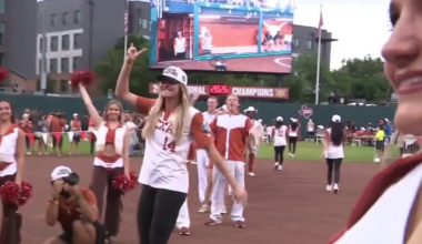 Texas Longhorn softball celebrates second-straight national championship