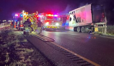 Tractor-trailer chase ends in fire near Texas border; 39 rescued from locked trailer