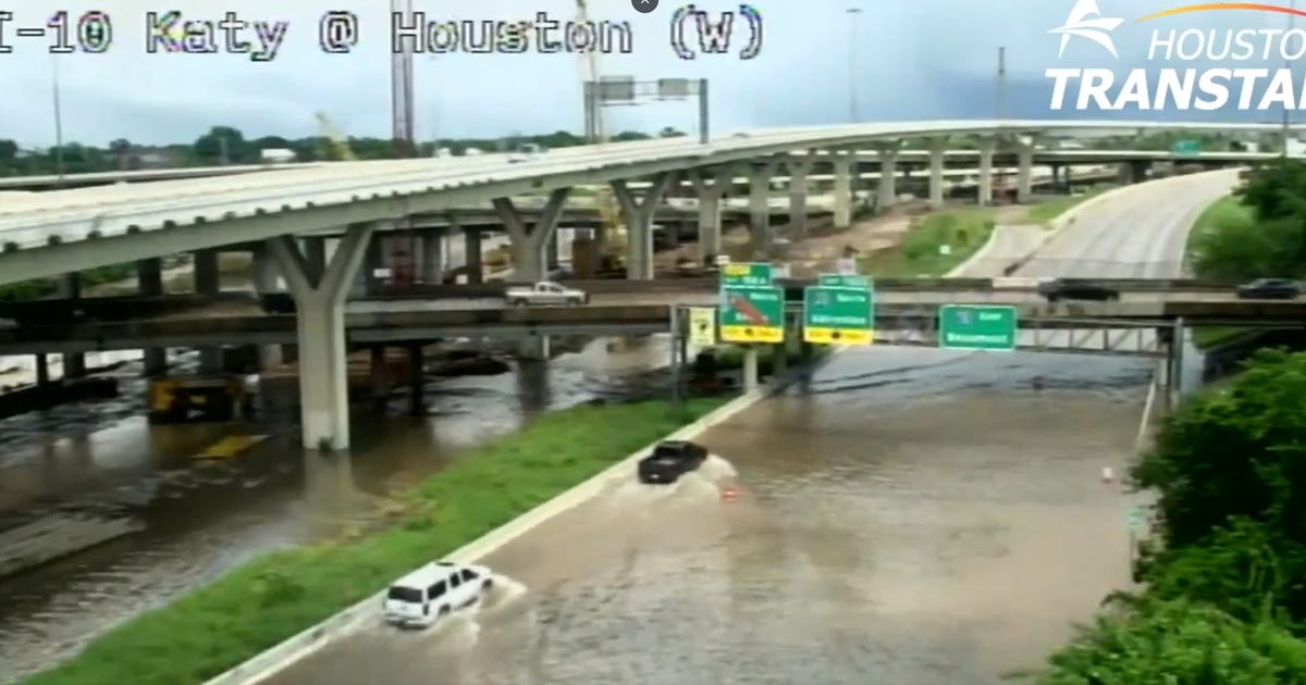 High water slows down Katy Freeway
