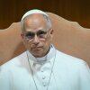 Pope Leo XIV attends the presentation of his first Encyclical Letter "Magnifica Humanitas" focused on the rise of artificial intelligence, in The Vatican on May 25, 2026.