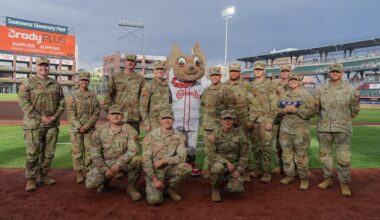 1st Battalion, 501st Attack Battalion holds reenlistment ceremony at El Paso Chihuahuas game