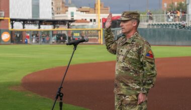 1st Battalion, 501st Attack Battalion holds reenlistment ceremony at El Paso Chihuahuas game