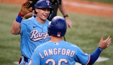 Rangers have some momentum with 3 series wins in a row, and Seager and Langford back in lineup