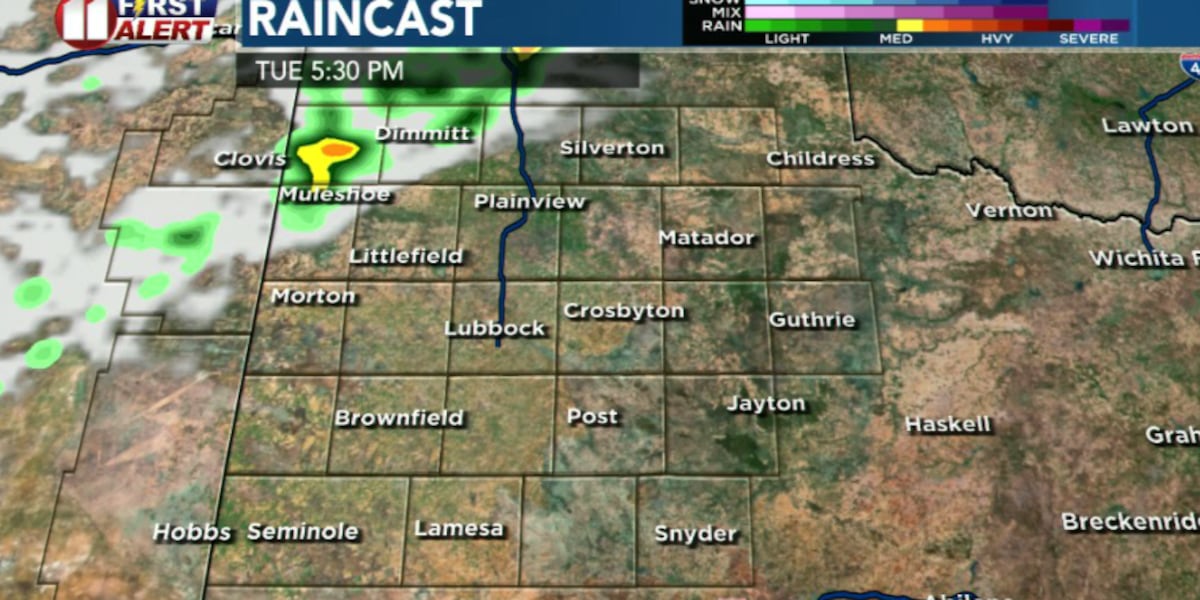 Another day with chances for showers, thunderstorms mainly in the northwestern South Plains
