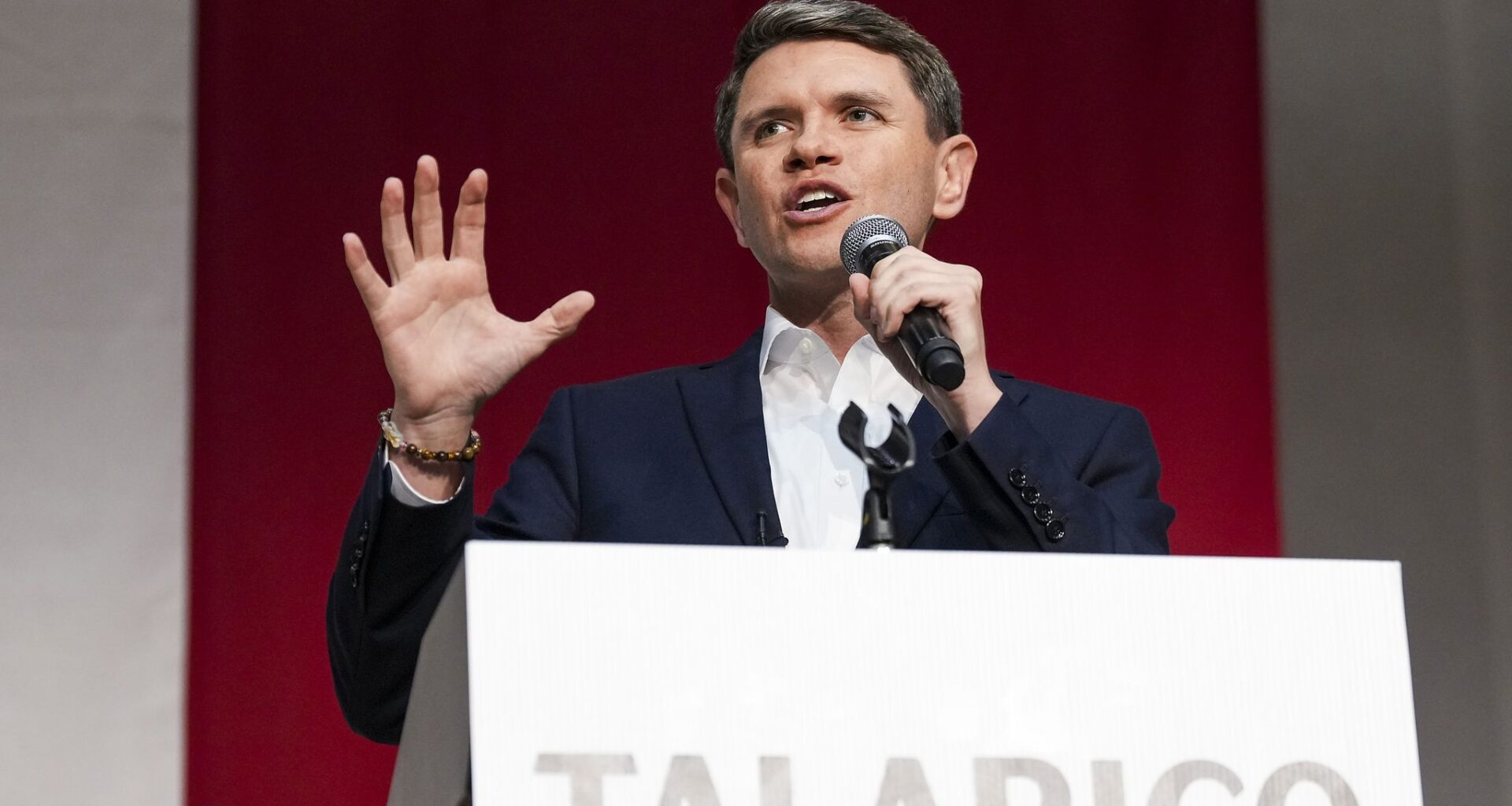 Democratic Senate nominee James Talarico at a campaign rally June 1 in Plano.