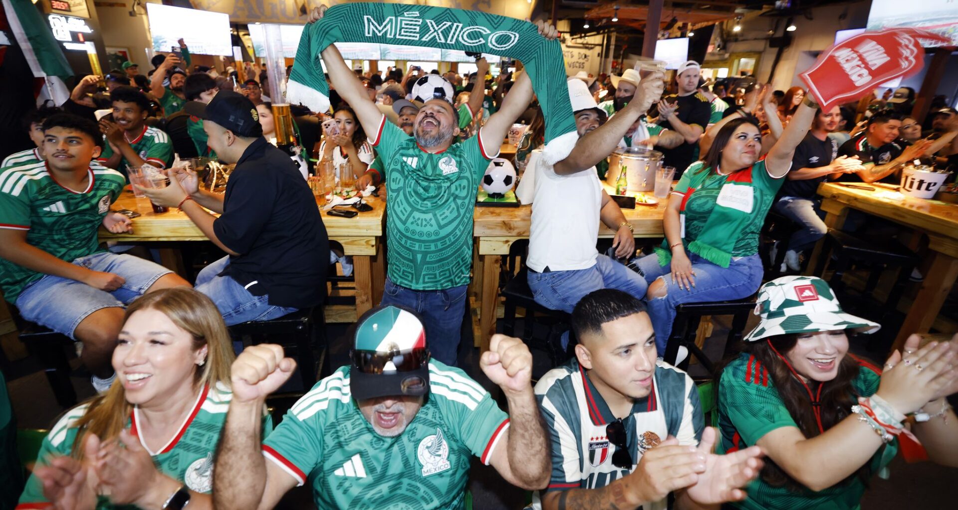 El Tri fans in Dallas erupt as Mexico wins World Cup opener