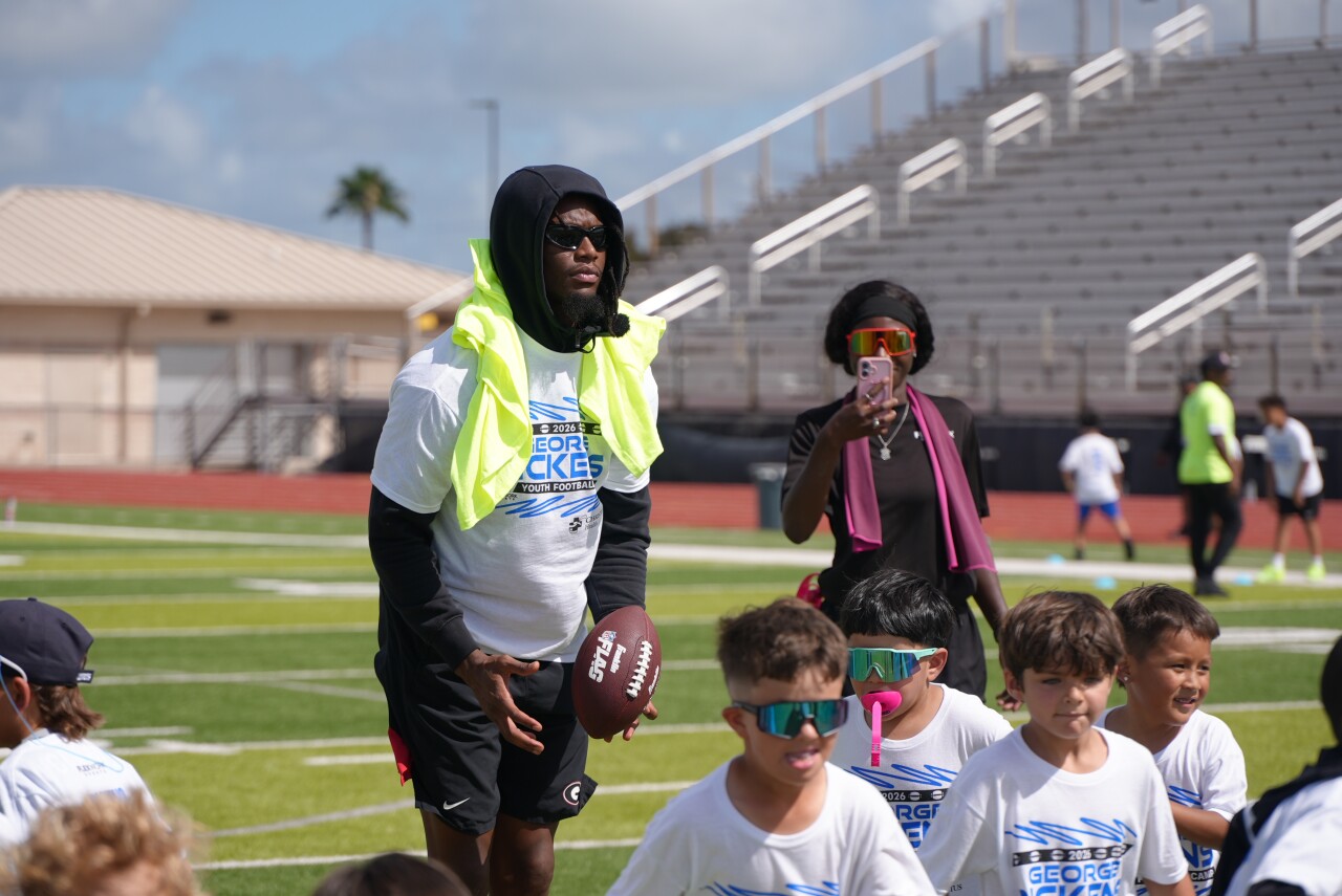 George Pickens youth football camp in Corpus Christi