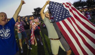Fans watch Team USA win against Team Paraguay in FIFA World Cup