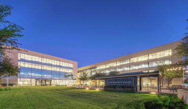 A photo of The Tennyson, a roughly 274,000 square-foot office campus. The building has a new owner.
