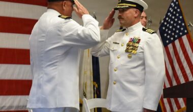 Nickell relieves Jurica as Commanding Officer of NAS Corpus Christi