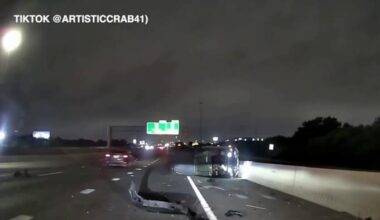 WATCH: Multiple vehicles collide in chain-reaction crash on Loop 410